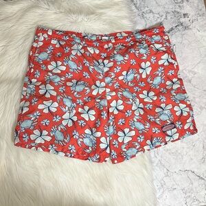 Vineyard Vines 7 inch Chappy Swim Trunks - Crab Sailors Red Size XL
